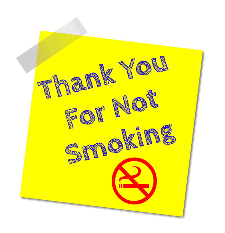 Thank You For Not Smoking Post It