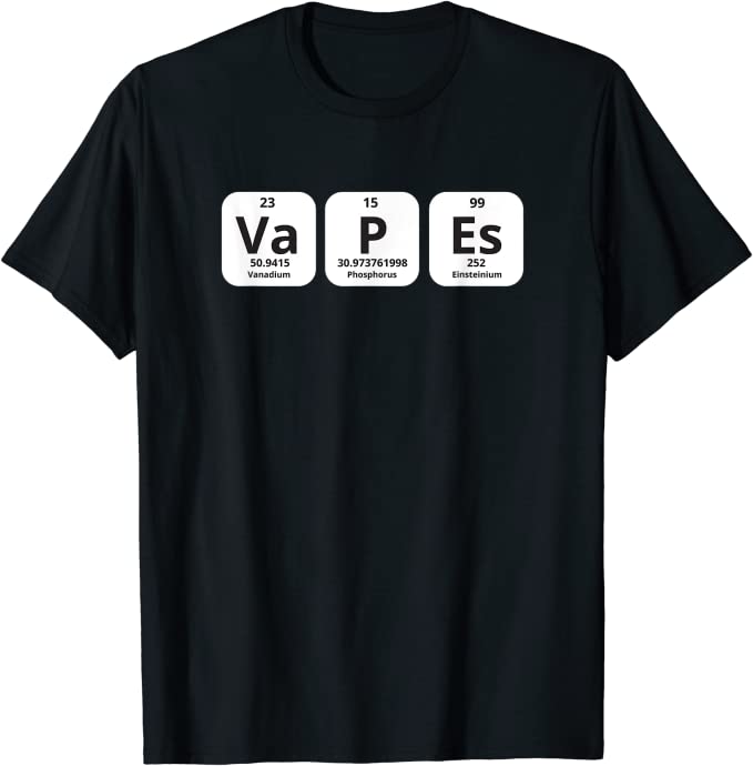 Funny Vapes Science Periodic Table Elements T-Shirt