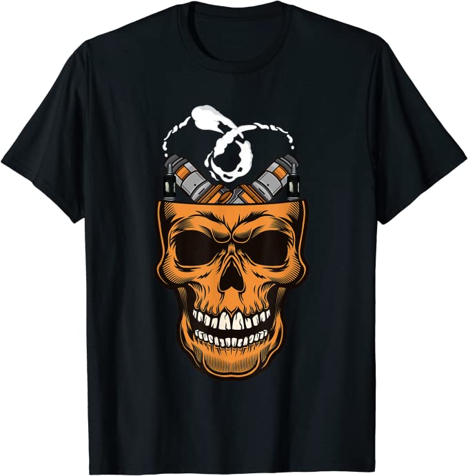 Gothic Skull Vape With Vaping Mods &Amp; Tanks T-Shirt