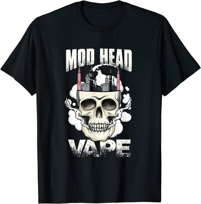 Mod Head Gothic Vaping Skull T-Shirt