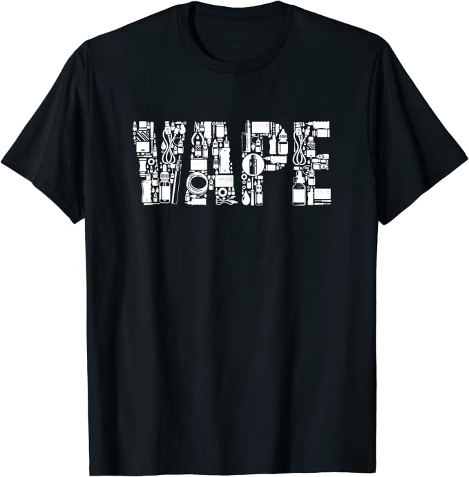 Vape Calligram Image Cloud Vaping T-Shirt