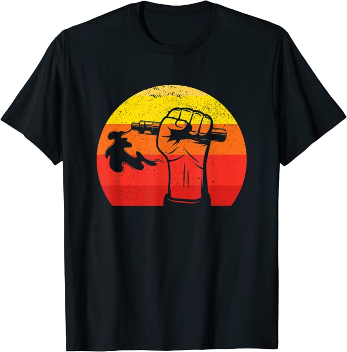 Vintage Retro Pro Vaping Sunset Distressed Grunge Vape T-Shirt